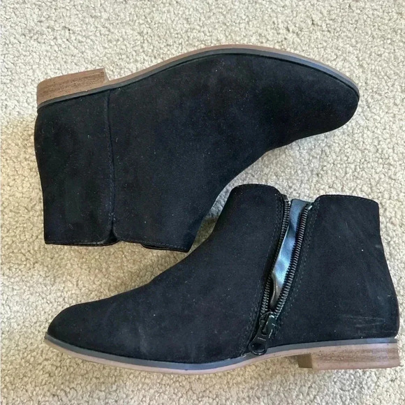 Cat and Jack black faux suede boots kids size 3 - Picture 1 of 4